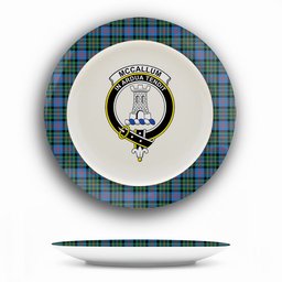 ScotsTee Shop Scottish McCallum of Berwick Ancient Crest Tartan Ceramic Plate