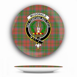 ScotsTee Shop Scottish McDonald of Glencoe Ancient Crest Tartan Ceramic Plate