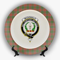 ScotsTee Shop Scottish McDonald of Glencoe Ancient Crest Tartan Ceramic Plate