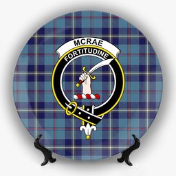 ScotsTee Shop Scottish McRae of America Crest Tartan Ceramic Plate