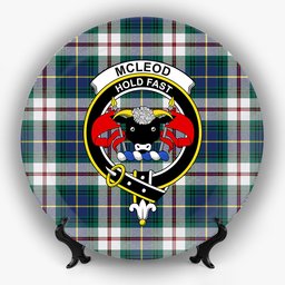 ScotsTee Shop Scottish McLeod Of Californian Modern Crest Tartan Ceramic Plate