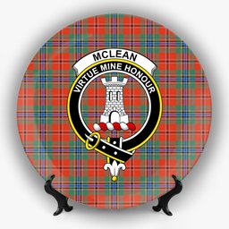 ScotsTee Shop Scottish McLean of Duart Ancient Crest Tartan Ceramic Plate