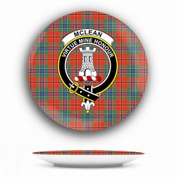 ScotsTee Shop Scottish McLean of Duart Ancient Crest Tartan Ceramic Plate