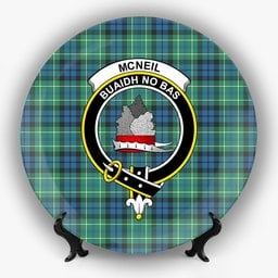 ScotsTee Shop Scottish McNeil of Barra Ancient Crest Tartan Ceramic Plate