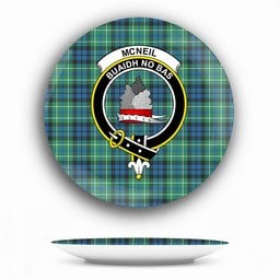 ScotsTee Shop Scottish McNeil of Barra Ancient Crest Tartan Ceramic Plate