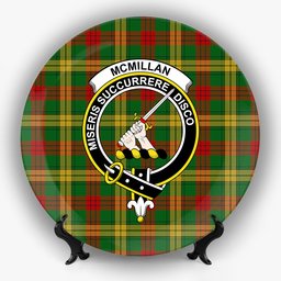ScotsTee Shop Scottish McMillan Society of Glasgow Crest Tartan Ceramic Plate