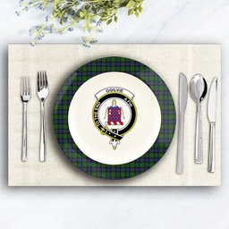 ScotsTee Shop Scottish Ogilvie of Inverarity VS 2 Crest Tartan Ceramic Plate