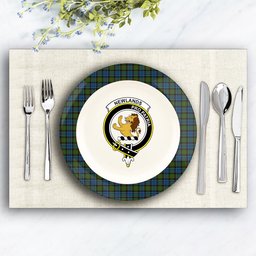 ScotsTee Shop Scottish Newlands of Lauriston Crest Tartan Ceramic Plate