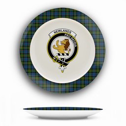 ScotsTee Shop Scottish Newlands of Lauriston Crest Tartan Ceramic Plate
