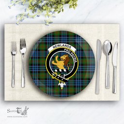 ScotsTee Shop Scottish Newlands of Lauriston Crest Tartan Ceramic Plate