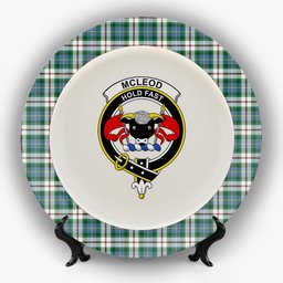 ScotsTee Shop Scottish McLeod Of Californian Ancient Crest Tartan Ceramic Plate