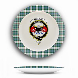 ScotsTee Shop Scottish McLeod Of Californian Ancient Crest Tartan Ceramic Plate
