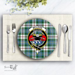 ScotsTee Shop Scottish McLeod Of Californian Ancient Crest Tartan Ceramic Plate
