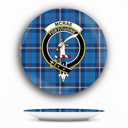 ScotsTee Shop Scottish McRae of America Modern Crest Tartan Ceramic Plate