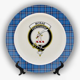 ScotsTee Shop Scottish McRae of America Modern Crest Tartan Ceramic Plate