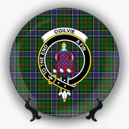 ScotsTee Shop Scottish Ogilvie of Inverarity Wilsons Crest Tartan Ceramic Plate