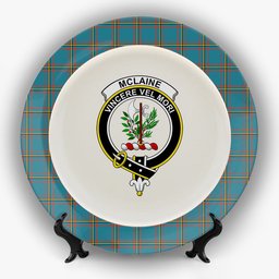 ScotsTee Shop Scottish McLaine of Lochbuie Hunting Ancient Crest Tartan Ceramic Plate