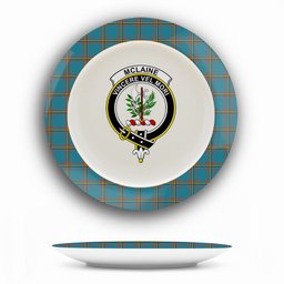 ScotsTee Shop Scottish McLaine of Lochbuie Hunting Ancient Crest Tartan Ceramic Plate