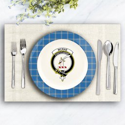 ScotsTee Shop Scottish McRae of America Ancient Crest Tartan Ceramic Plate