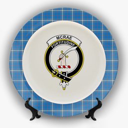 ScotsTee Shop Scottish McRae of America Ancient Crest Tartan Ceramic Plate