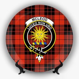ScotsTee Shop Scottish McLeod of Raasay Ancient Crest Tartan Ceramic Plate