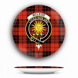 ScotsTee Shop Scottish McLeod of Raasay Ancient Crest Tartan Ceramic Plate