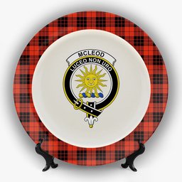 ScotsTee Shop Scottish McLeod of Raasay Ancient Crest Tartan Ceramic Plate