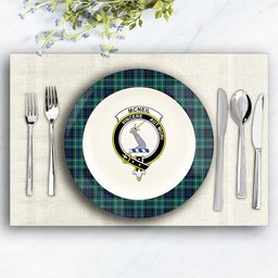 ScotsTee Shop Scottish McNeil of Colonsay Modern Crest Tartan Ceramic Plate