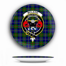 ScotsTee Shop Scottish McLeod of Harris Modern Crest Tartan Ceramic Plate