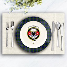 ScotsTee Shop Scottish McLeod of Harris Modern Crest Tartan Ceramic Plate