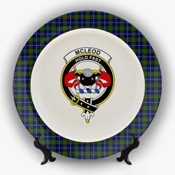 ScotsTee Shop Scottish McLeod of Harris Modern Crest Tartan Ceramic Plate
