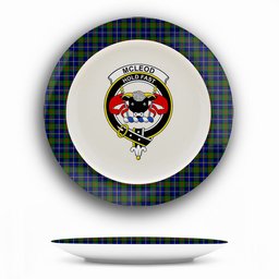 ScotsTee Shop Scottish McLeod of Harris Modern Crest Tartan Ceramic Plate