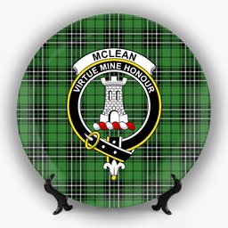 ScotsTee Shop Scottish McLean of Duart Hunting Ancient Crest Tartan Ceramic Plate