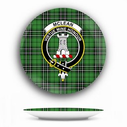 ScotsTee Shop Scottish McLean of Duart Hunting Ancient Crest Tartan Ceramic Plate