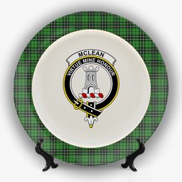 ScotsTee Shop Scottish McLean of Duart Hunting Ancient Crest Tartan Ceramic Plate