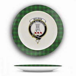 ScotsTee Shop Scottish McLean of Duart Hunting Ancient Crest Tartan Ceramic Plate