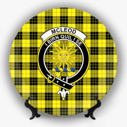 ScotsTee Shop Scottish McLeod of Lewis Modern Crest Tartan Ceramic Plate
