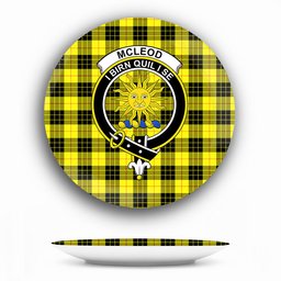ScotsTee Shop Scottish McLeod of Lewis Modern Crest Tartan Ceramic Plate