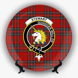 ScotsTee Shop Scottish Stewart of Appin VS Crest Tartan Ceramic Plate