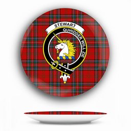 ScotsTee Shop Scottish Stewart of Appin VS Crest Tartan Ceramic Plate