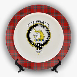 ScotsTee Shop Scottish Stewart of Appin VS Crest Tartan Ceramic Plate