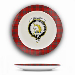 ScotsTee Shop Scottish Stewart of Appin VS Crest Tartan Ceramic Plate