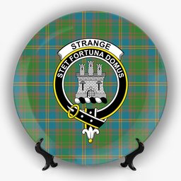 ScotsTee Shop Scottish Strange of Balkaskie Ancient Crest Tartan Ceramic Plate