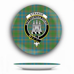 ScotsTee Shop Scottish Strange of Balkaskie Ancient Crest Tartan Ceramic Plate