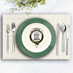 ScotsTee Shop Scottish Strange of Balkaskie Ancient Crest Tartan Ceramic Plate