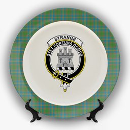 ScotsTee Shop Scottish Strange of Balkaskie Ancient Crest Tartan Ceramic Plate