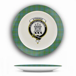 ScotsTee Shop Scottish Strange of Balkaskie Ancient Crest Tartan Ceramic Plate