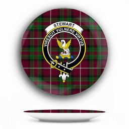 ScotsTee Shop Scottish Stewart of Bute Hunting Crest Tartan Ceramic Plate