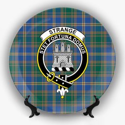 ScotsTee Shop Scottish Strange of Balkaskie Modern Crest Tartan Ceramic Plate