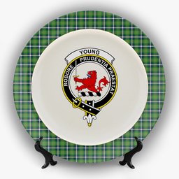 ScotsTee Shop Scottish Young Life International Scotland Crest Tartan Ceramic Plate